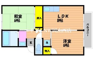 サンハイツ今A棟の物件間取画像